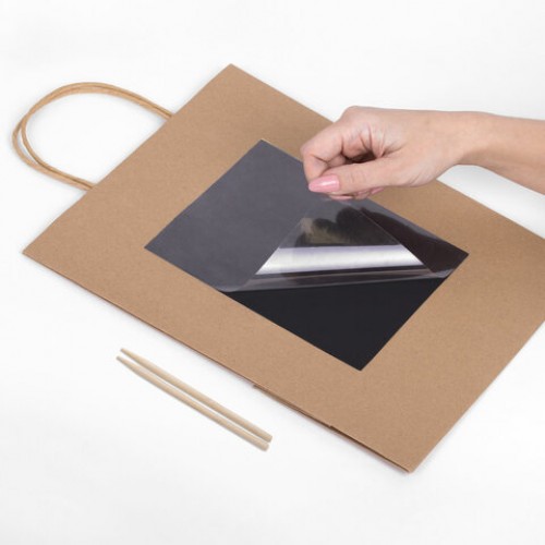 Пакет подарочный КОМПЛЕКТ 7 штук, 26x13x32 см, скретч-слой + стилус, Brown Kraft, ЗОЛОТАЯ СКАЗКА, 591968
