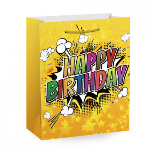 Пакет подарочный (1 штука) 33х13х45см (XL) Birthday Collection, ассорти, фольга, ЗОЛОТАЯ СКАЗКА, 700826