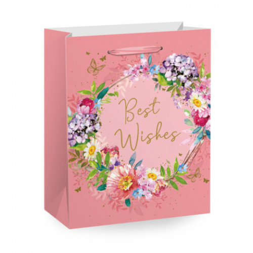 Пакет подарочный (1 штука) 18х10х23см (M) Kraft For Woman, ассорти, глиттер, фольга, ЗОЛОТАЯ СКАЗКА, 700805