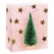 Пакет подарочный новогодний 17,8x9,8x22,9 см ЗОЛОТАЯ СКАЗКА Pink Ivory, фольга, розовый, 608234