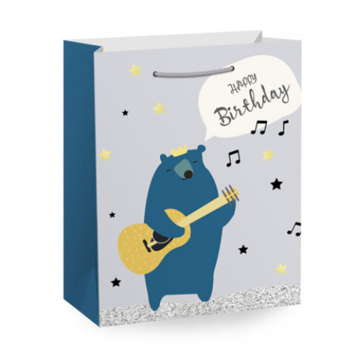 Пакет подарочный (1 штука) 33х13х45см (XL) Birthday Collection, ассорти, фольга, ЗОЛОТАЯ СКАЗКА, 700826