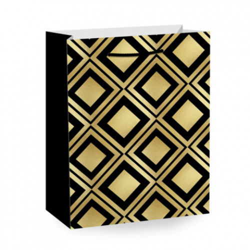 Пакет подарочный (1 штука) 11х6х15см (S) Collection Small, ассорти, глиттер, фольга, пушистый хвостик, ЗОЛОТАЯ СКАЗКА, 700803