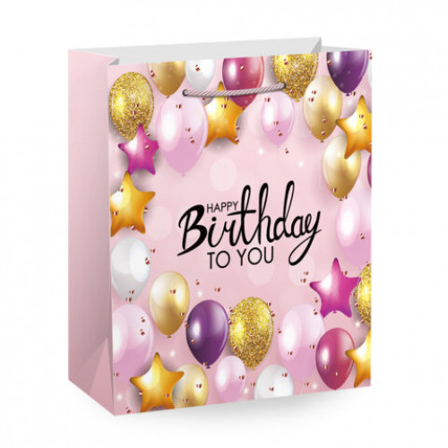 Пакет подарочный (1 штука) 26х13х32см (L) Party Collection, ассорти, глиттер, фольга, ЗОЛОТАЯ СКАЗКА, 700817