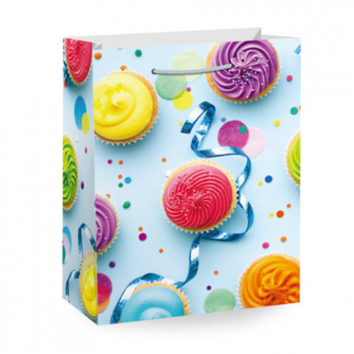 Пакет подарочный (1 штука) 26х13х32см (L) Party Collection, ассорти, глиттер, фольга, ЗОЛОТАЯ СКАЗКА, 700817