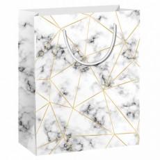 Пакет подарочный 26,5x12,7x33 см ЗОЛОТАЯ СКАЗКА Golden Marble, тиснение фольгой, 608251