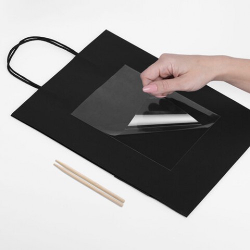 Пакет подарочный КОМПЛЕКТ 7 штук, 26x13x32 см, скретч-слой + стилус, Black Kraft, ЗОЛОТАЯ СКАЗКА, 591970