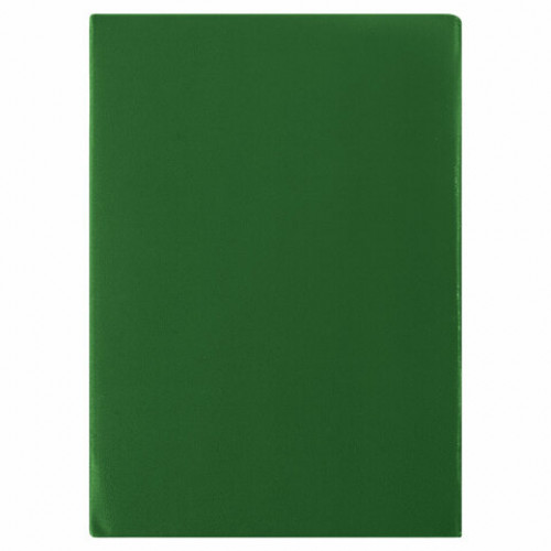 Папка адресная бумвинил с гербом России, формат А4, зеленая, индивидуальная упаковка, STAFF Basic, 129581