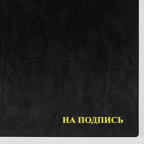 Папка адресная ПВХ НА ПОДПИСЬ, формат А4, увеличенная вместимость до 100 листов, черная, ДПС, 2032.Н-107