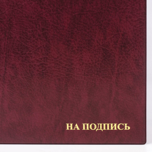 Папка адресная ПВХ НА ПОДПИСЬ, формат А4, увеличенная вместимость до 100 листов, бордовая, ДПС, 2032.Н-103