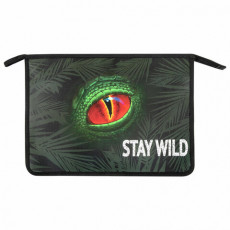 Папка для тетрадей ЮНЛАНДИЯ А4, 1 отделение, пластик, на молнии, Stay wild, 271081 Папка для тетрадей ЮНЛАНДИЯ А4, 1 отделение, пластик, на молнии, Stay wild, 271081