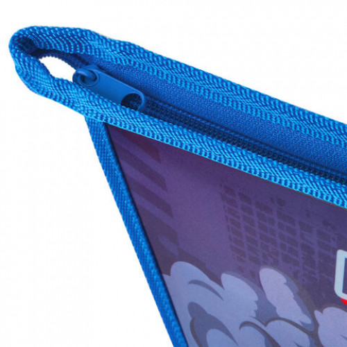Папка для тетрадей ЮНЛАНДИЯ А4, 1 отделение, пластик, молния сверху, Racing team, 229106