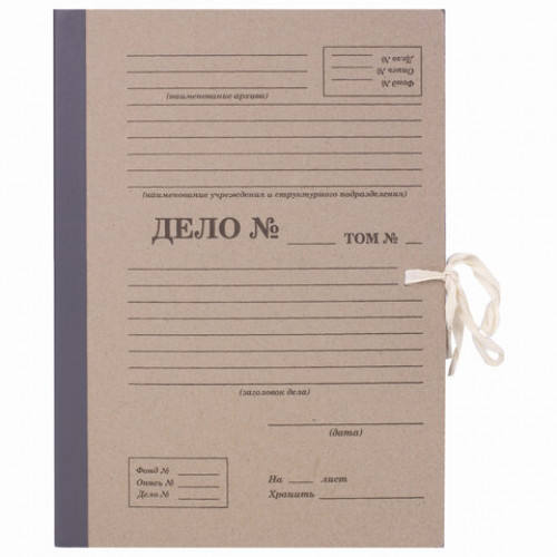 Папка архивная А4 Форма 21, 80 мм, переплетный картон/бумвинил, завязки, до 800 л., STAFF, 112167