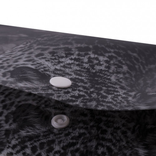 Папка-конверт с кнопкой BRAUBERG LEOPARD, А4, 160 мкм, до 100 листов, цветная печать, 228039