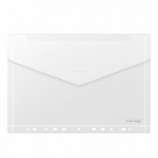Папка-конверт с перфорацией А4, BRAUBERG UNIVERSAL, КОМПЛЕКТ 10 шт., прозрачная, 0,15 мм, 273078