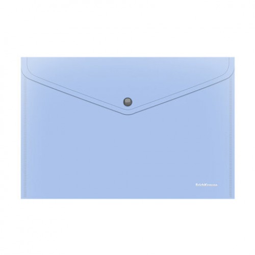 Папка-конверт с кнопкой ERICH KRAUSE Matt Pastel Bloom, А4, до 120 л, непрозр.,ассорти,0,18 мм,61141