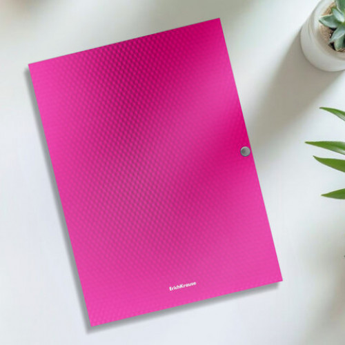 Папка на кнопке пластиковая ERICH KRAUSE Diagonal Vivid, с 3 клапанами, 500 мкм, A4, ассорти, 50408