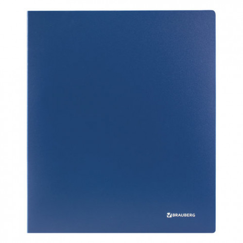 Папка на 2 кольцах BRAUBERG Стандарт, 40 мм, синяя, до 300 листов, 0,9 мм, 221617