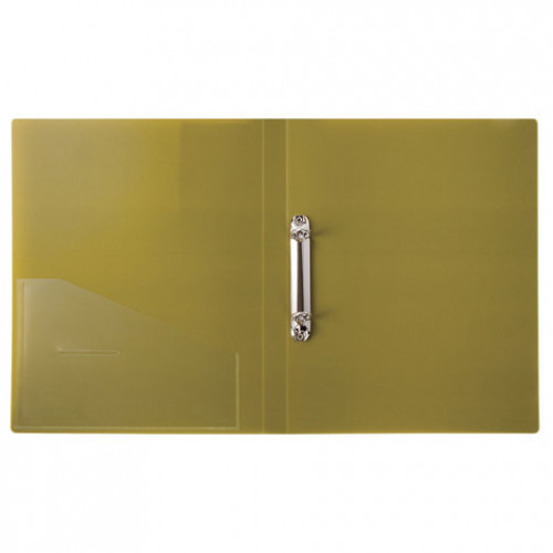 Папка на 2 кольцах BRAUBERG Bronze silk, 25 мм, внутренний карман, бронза, до 170 листов, 0,7 мм, 227503