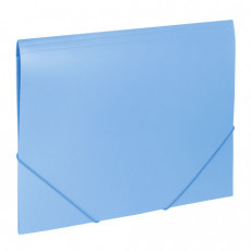 Папка на резинках BRAUBERG Office, голубая, до 300 листов, 500 мкм, 228078