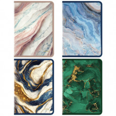 Папка на молнии для документов и тетрадей пластиковая BRAUBERG Мрамор, А4, 330х230 мм, 0,5 мм, ассорти, 273932