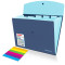 Папка-органайзер конверт на кнопке 6 отделений, BRAUBERG Extra, A4, синяя с голубым, 274103