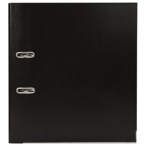 Папка-регистратор BRAUBERG EXTRA, 75 мм, черная, двустороннее покрытие пластик, металлический уголок, 228570