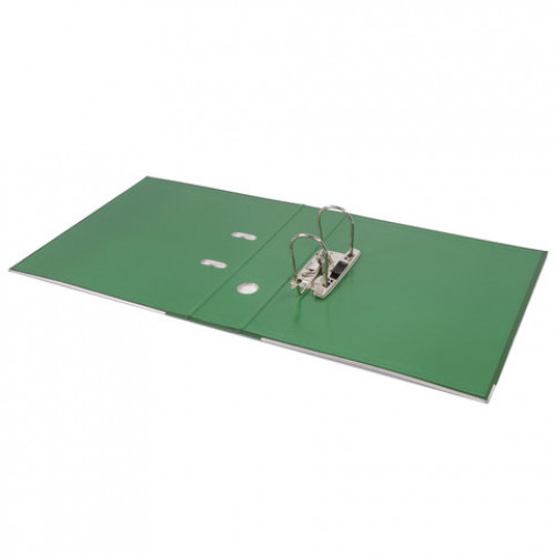 Папка-регистратор BRAUBERG EXTRA, 75 мм, зеленая, двустороннее покрытие пластик, металлический уголок, 228573