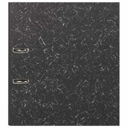 Папка-регистратор STAFF EVERYDAY с мраморным покрытием, 50 мм, без уголка, черный корешок, 224615