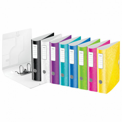 Папка-регистратор LEITZ Active WOW, механизм 180°, полифом, 82 мм, синяя, 11060036