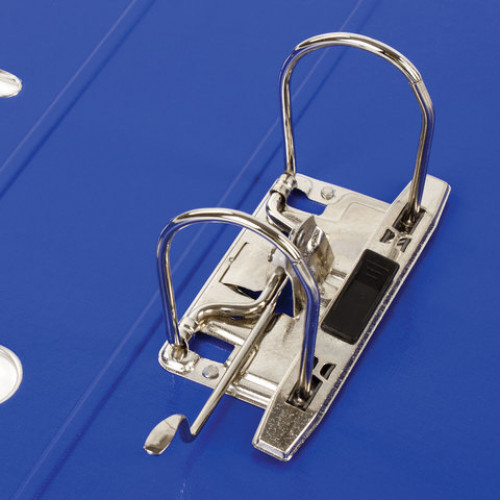 Папка-регистратор BRAUBERG EXTRA, 75 мм, синяя, двустороннее покрытие пластик, металлический уголок, 228571