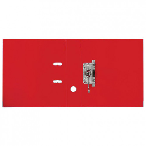 Папка-регистратор BRAUBERG EXTRA, 75 мм, красная, двустороннее покрытие пластик, металлический уголок, 228572