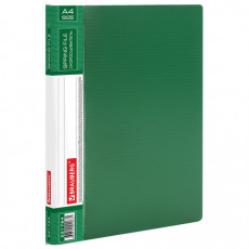 Папка с металлическим скоросшивателем и внутренним карманом BRAUBERG Contract, зеленая, до 100 л., 0,7 мм, бизнес-класс, 221784