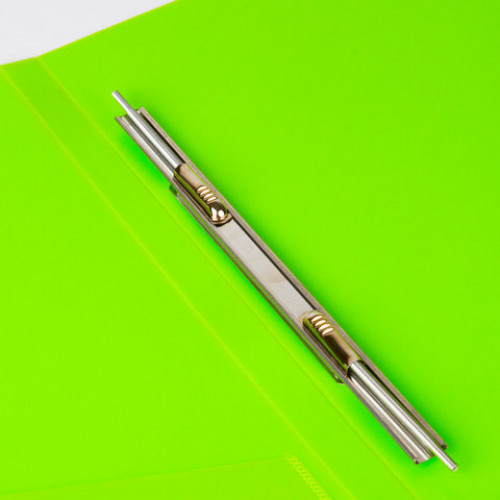 Папка с металлическим скоросшивателем и внутренним карманом BRAUBERG Neon, 16 мм, зеленая, до 100 листов, 0,7 мм, 227464