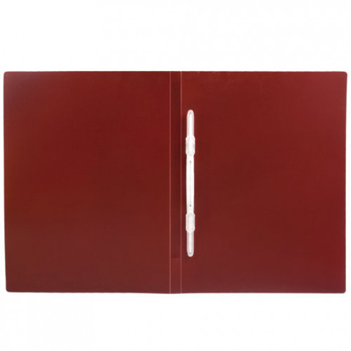 Папка с пластиковым скоросшивателем BRAUBERG Office, красная, до 100 листов, 0,5 мм, 222643