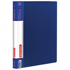 Папка с металлическим скоросшивателем и внутренним карманом BRAUBERG Contract, синяя, до 100 л., 0,7 мм, бизнес-класс, 221782