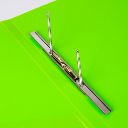 Папка с металлическим скоросшивателем и внутренним карманом BRAUBERG Neon, 16 мм, зеленая, до 100 листов, 0,7 мм, 227464