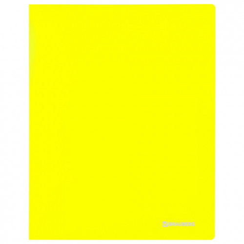 Папка 20 вкладышей BRAUBERG Neon, 16 мм, неоновая желтая, 700 мкм, 227449