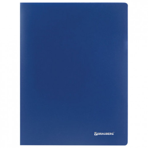 Папка 10 вкладышей BRAUBERG Office, синяя, 0,5 мм, 222625