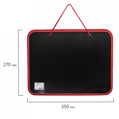 Папка на молнии пластиковая с ручками BRAUBERG Contract, А4, 350х270х45 мм, черно-красная, 225164