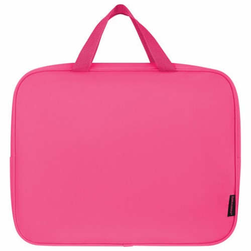 Папка на молнии с ручками BRAUBERG А4, 1 отделение, полиэстер, 80 мм, Pink lava, 273299