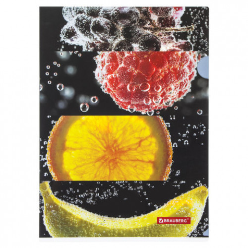 Папка-уголок BRAUBERG FRESH ZONE, А4, 150 мкм, цветная печать, 228035