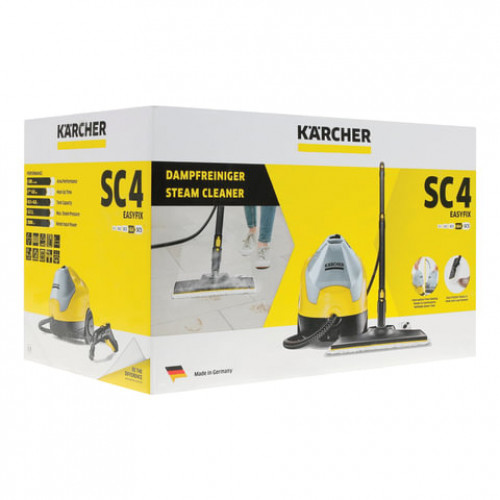 Пароочиститель KARCHER SC4 EasyFix, мощность 2000 Вт, давление 3,5 бар, объем 0,5/0,8 л, желтый,1.512-450.0