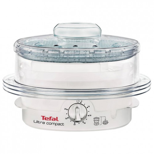 Пароварка TEFAL VC100630, 900 Вт, объем 9 л, механическое управление, 3 яруса, серебристая