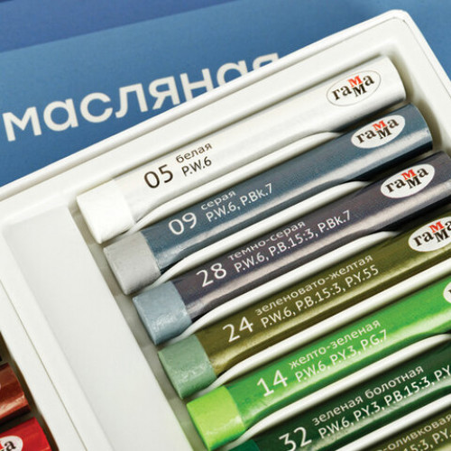 Пастель масляная ГАММА Студия, 36 цветов, круглое сечение, картонная упаковка, 160320207