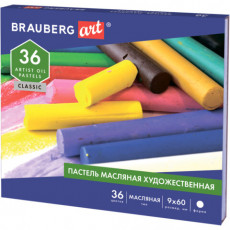 Пастель масляная художественная BRAUBERG ART CLASSIC, 36 цветов, круглое сечение, 181449 Пастель масляная художественная BRAUBERG ART CLASSIC, 36 цветов, круглое сечение, 181449