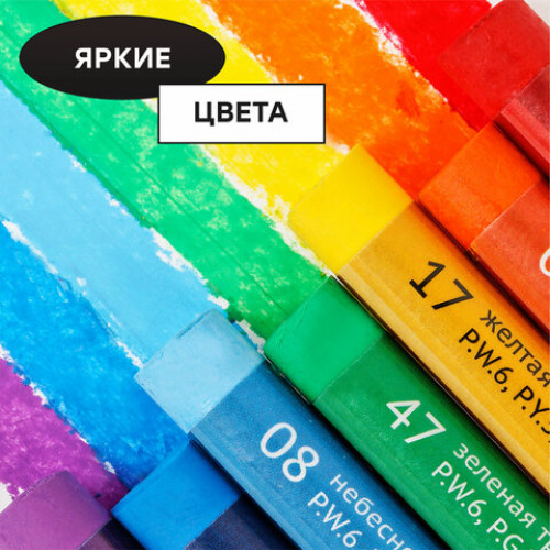Пастель масляная ГАММА Студия, 50 цветов, круглое сечение, картонная упаковка, 160320208