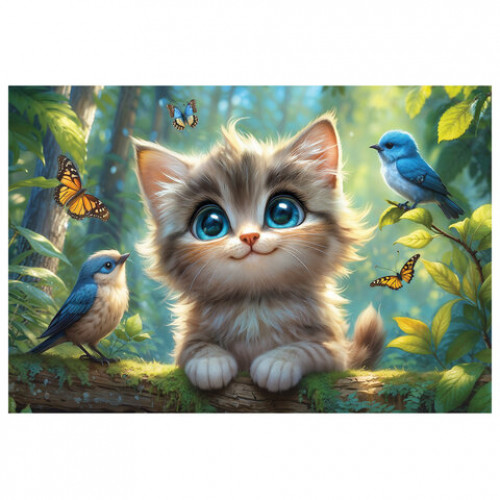 Пазл картонный 54 элемента ОЧАРОВАТЕЛЬНЫЕ МОРДАШКИ, АССОРТИ, 40 видов, 175х130 мм, HATBER