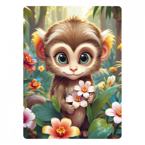 Пазл картонный 54 элемента ОЧАРОВАТЕЛЬНЫЕ МОРДАШКИ, АССОРТИ, 40 видов, 175х130 мм, HATBER