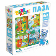 Пазл BABY PUZZLE Для мальчиков, 4 в 1, 4-6-9-12 элементов, ORIGAMI, 04893