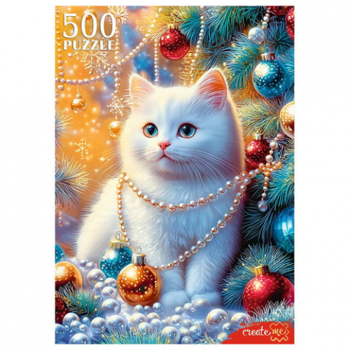 Пазл картонный Зимняя сказка 500 элементов, АССОРТИ, 470х330 мм, 10 видов, РК